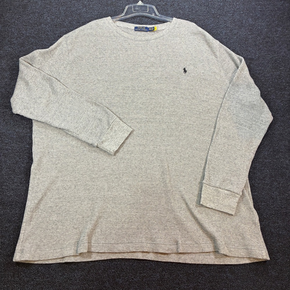 Polo Ralph Lauren Waffle Knit Thermal Long Sleeve Shirt Mens 4XB 4XL Pony Logo